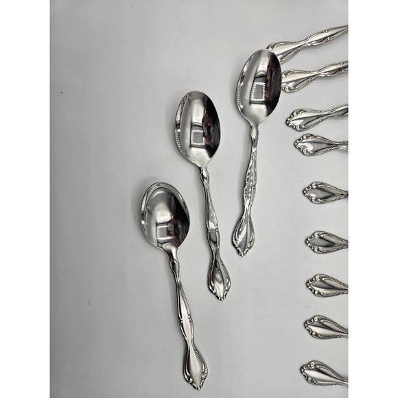 Oneida Silver Cantata Tablespoons Set of 12 Stainless - Picture 9 of 9